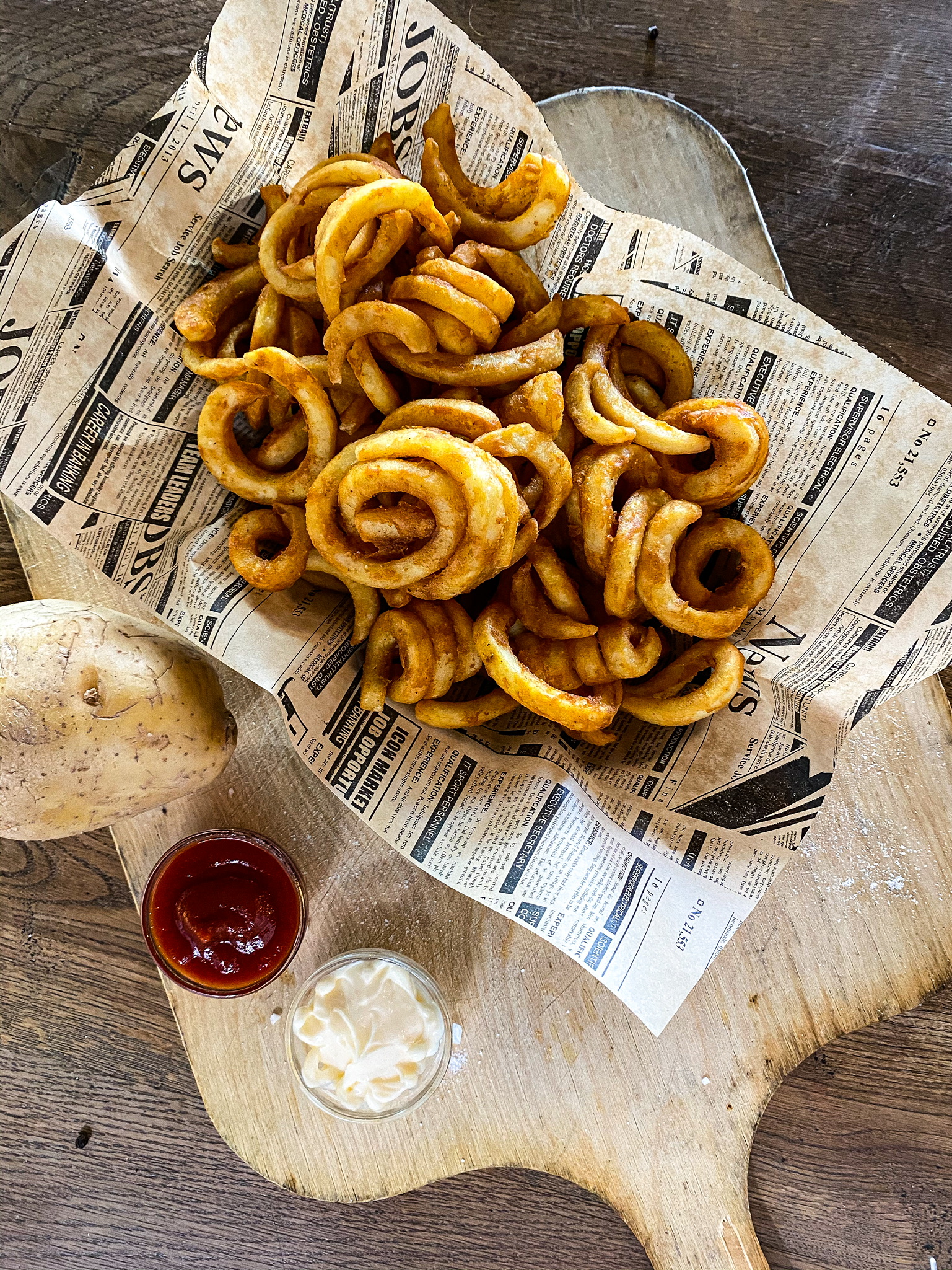 Große Portion Curly Fries